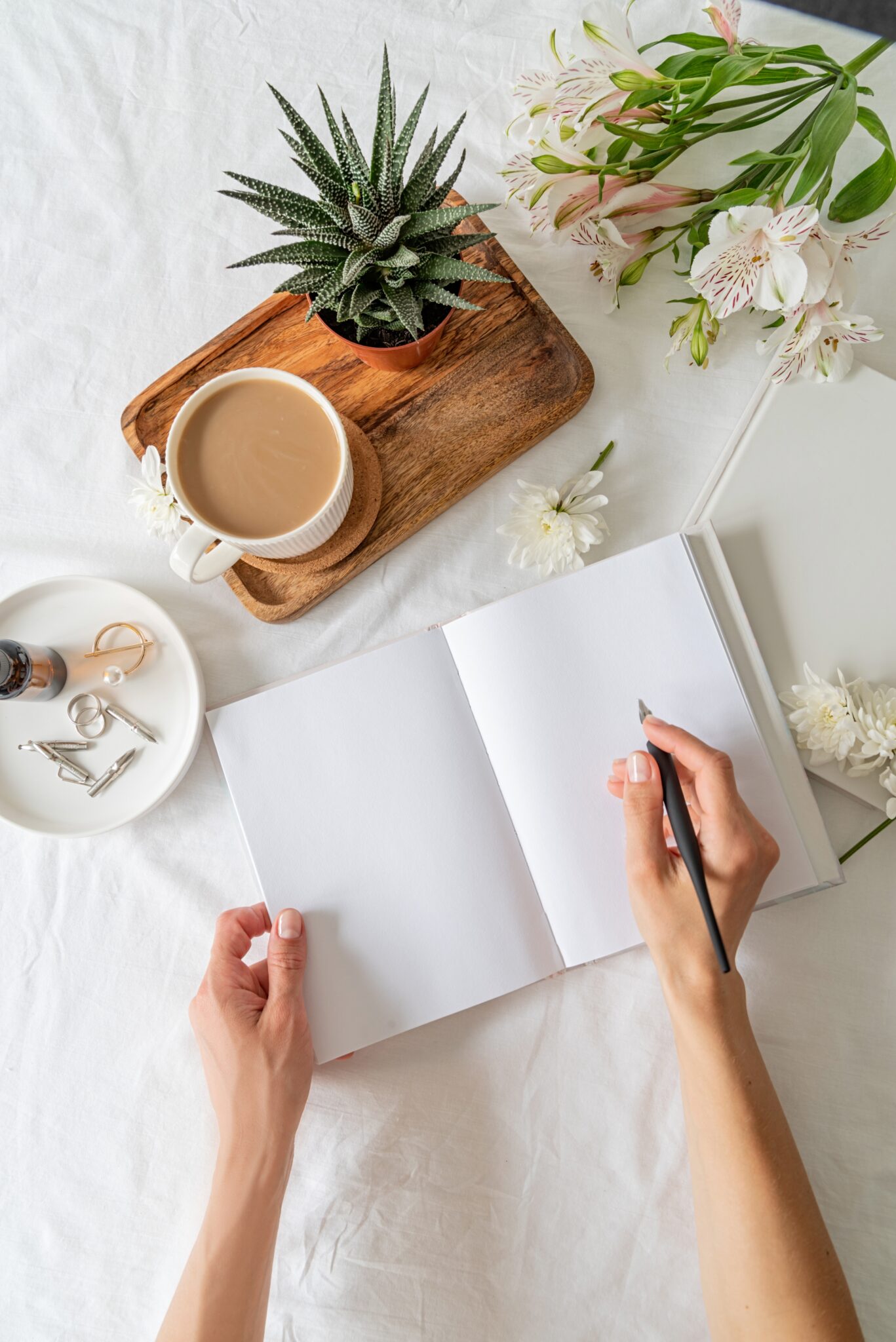 Buch mit Blumen